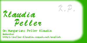 klaudia peller business card